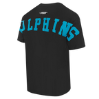 NFL MIAMI DOLPHINS WINGSPAN MEN'S DROP SHOULDER TEE (BLACK)