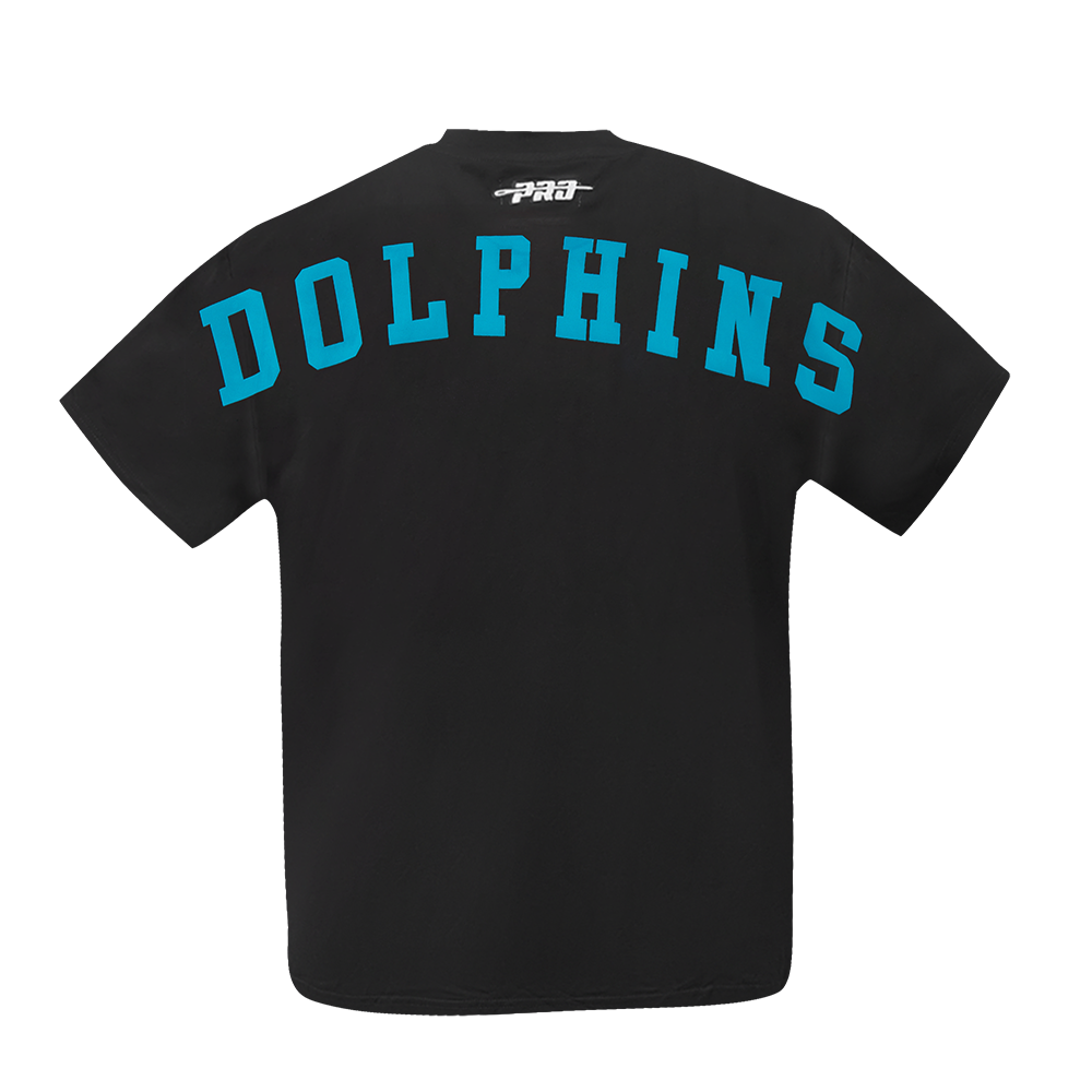 NFL MIAMI DOLPHINS WINGSPAN MEN'S DROP SHOULDER TEE (BLACK)