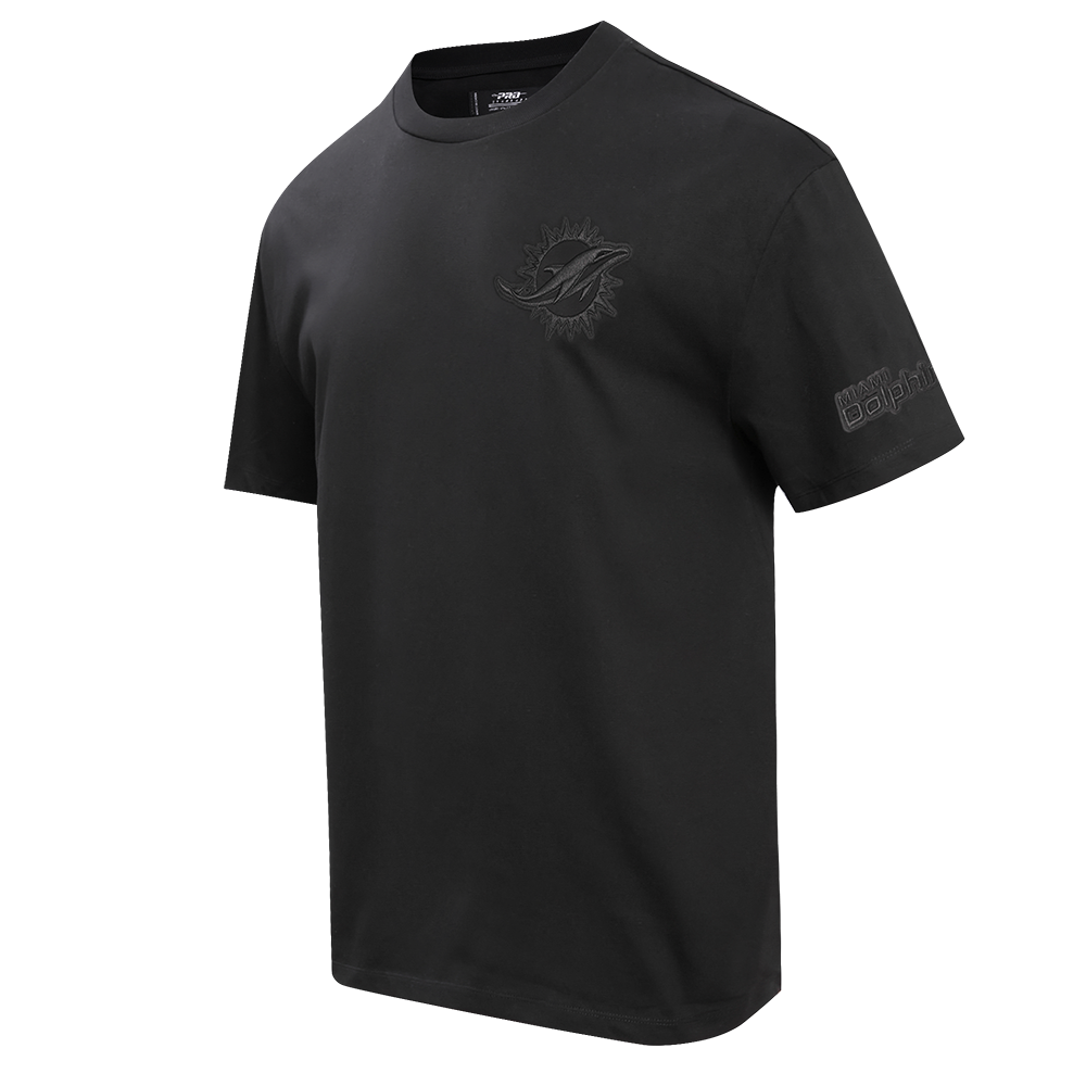 NFL MIAMI DOLPHINS NEUTRAL T-SHIRT À ÉPAULES TOMBANTES POUR HOMME (NOIR)
