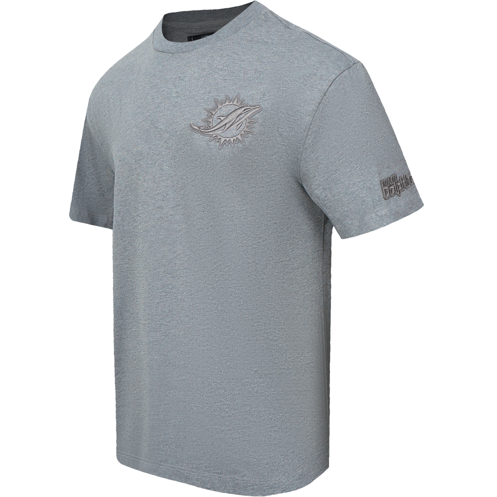 NFL MIAMI DOLPHINS NEUTRAL T-SHIRT À ÉPAULES TOMBANTES POUR HOMME (GRIS CHINÉ FONCÉ)