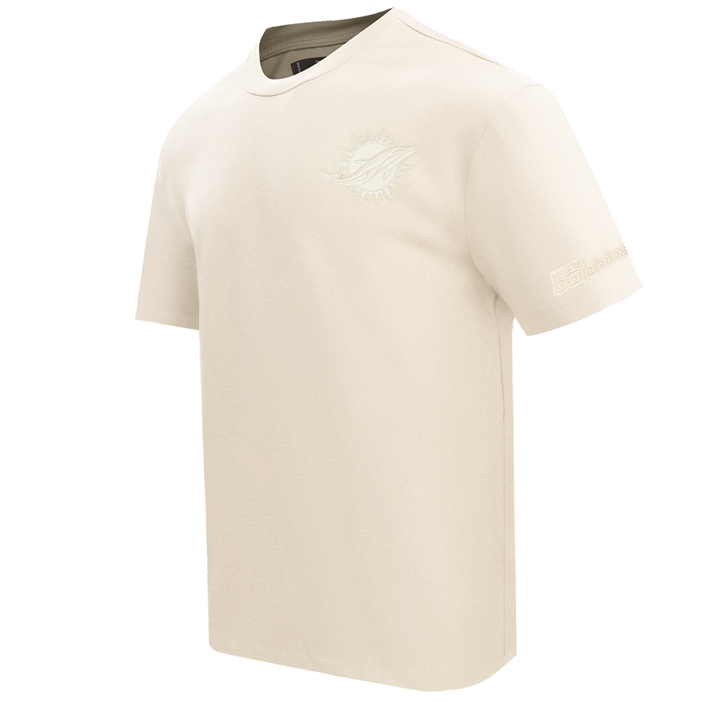 NFL MIAMI DOLPHINS NEUTRAL MEN'S DROP SHOULDER TEE (EGGSHELL)