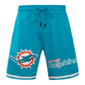 NFL MIAMI DOLPHINS CLASSIC CHENILLE SHORT EN MAILLE DOUBLE (SARCELLE)