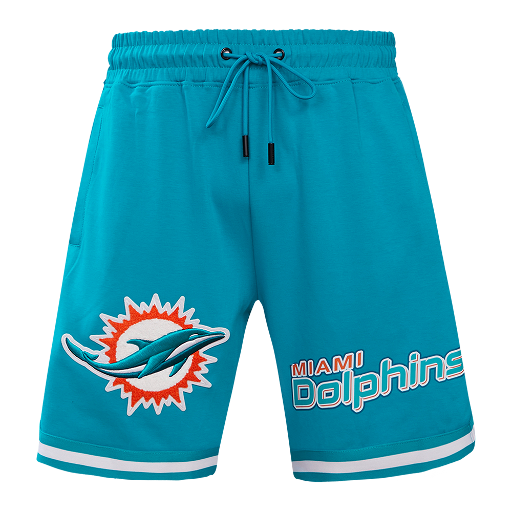 NFL MIAMI DOLPHINS CLASSIC CHENILLE DOUBLE KNIT SHORT (TEAL)