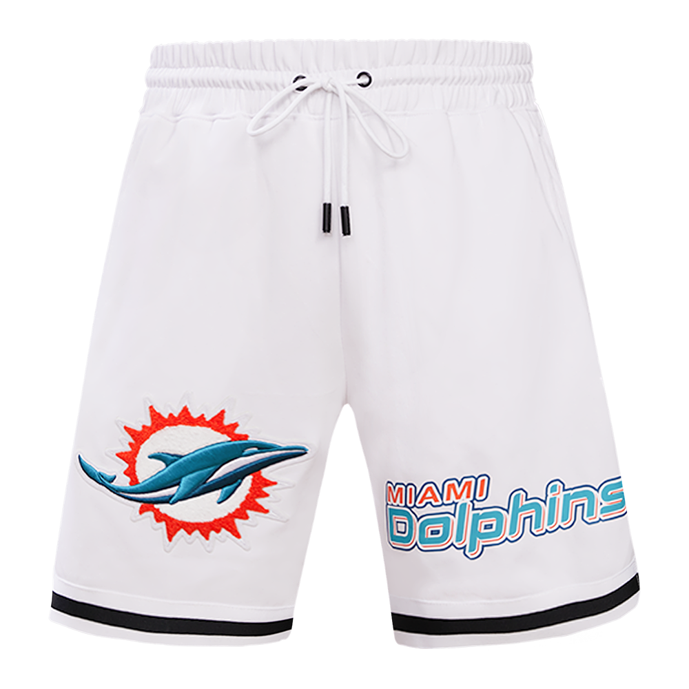 NFL MIAMI DOLPHINS CLASSIC CHENILLE SHORT POUR HOMME (BLANC)