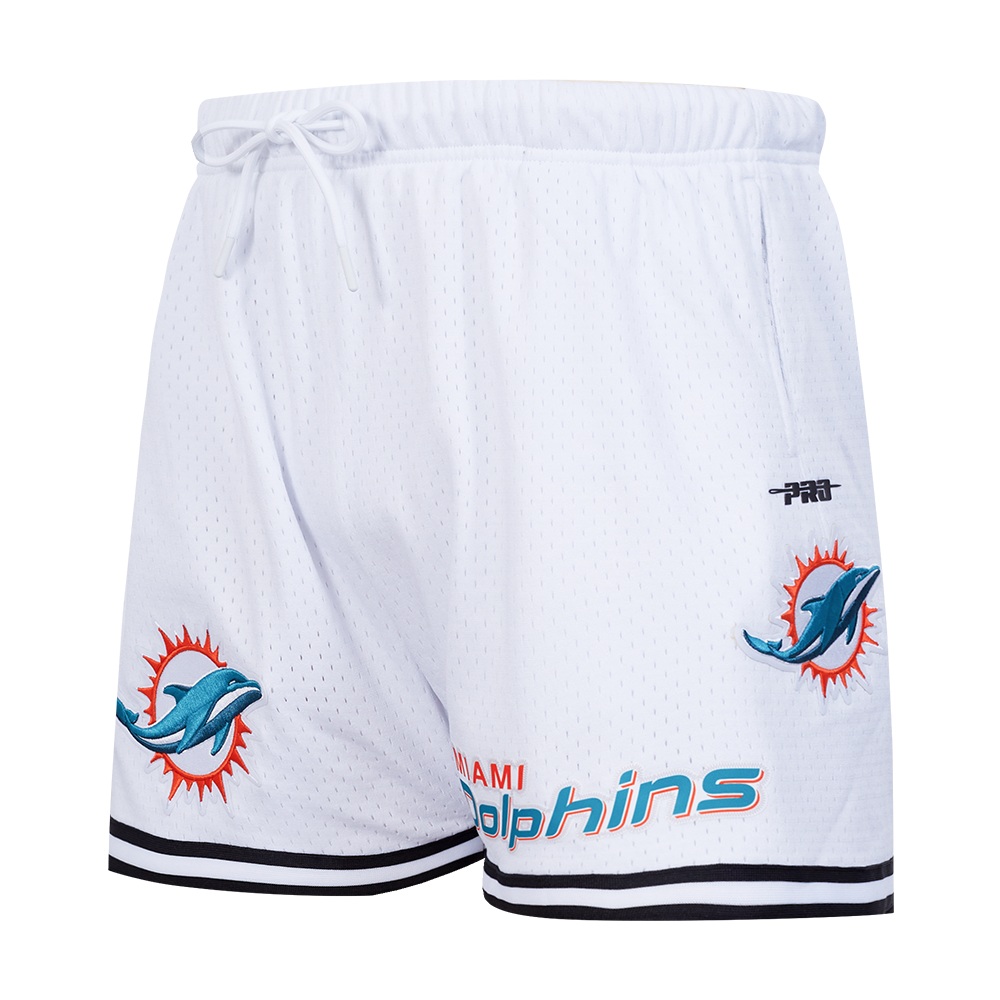 NFL MIAMI DOLPHINS LOGO CLASSIC MESH SHORT (WHITE/BLACK/WHITE)