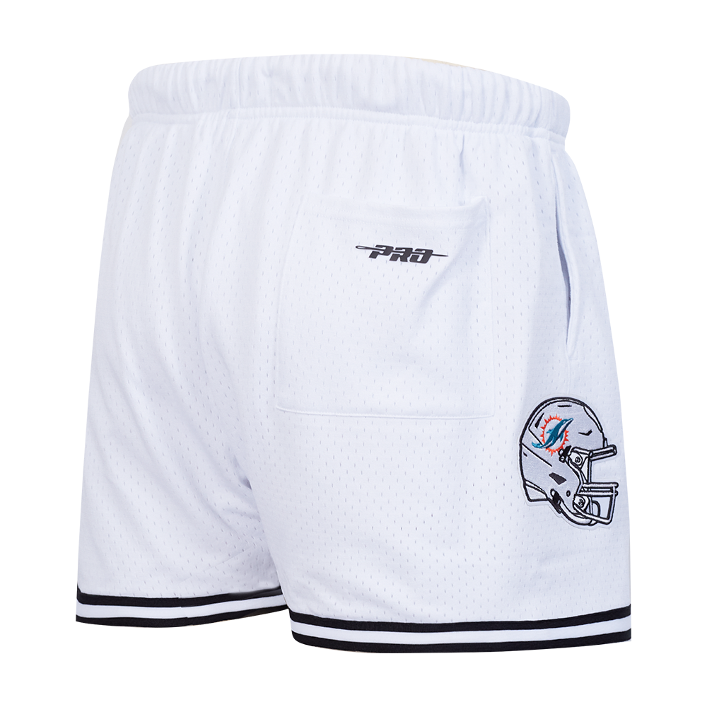 NFL MIAMI DOLPHINS LOGO CLASSIC MESH SHORT (WHITE/BLACK/WHITE)