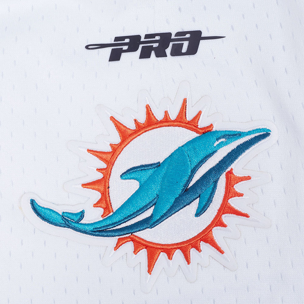 NFL MIAMI DOLPHINS LOGO CLASSIC MESH SHORT (WHITE/BLACK/WHITE)