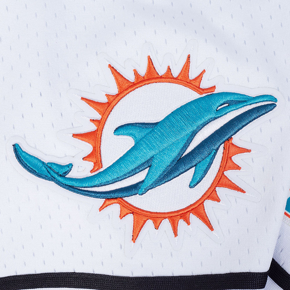 NFL MIAMI DOLPHINS LOGO CLASSIC MESH SHORT (WHITE/BLACK/WHITE)