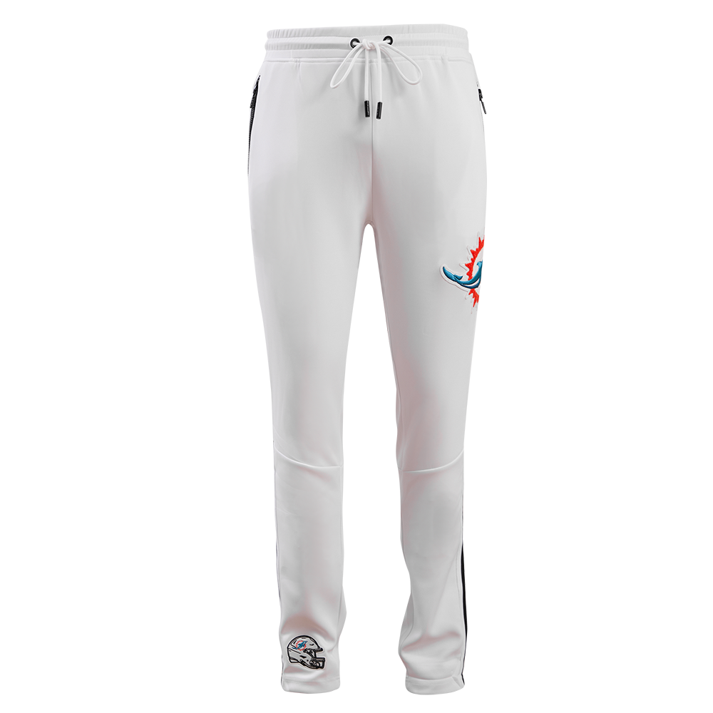 NFL MIAMI DOLPHINS CLASSIC PANTALON D'ENTRAÎNEMENT EN MAILLE DOUBLE POUR HOMME (BLANC)