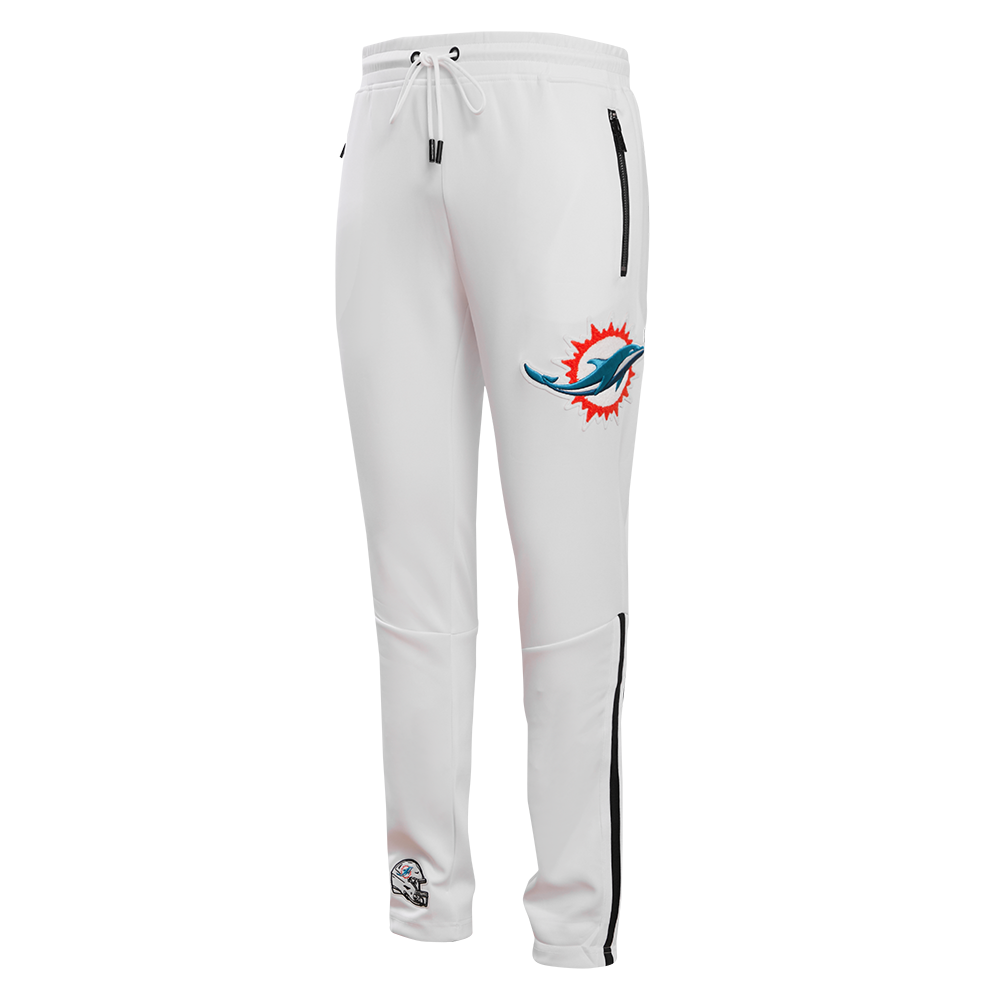 NFL MIAMI DOLPHINS CLASSIC PANTALON D'ENTRAÎNEMENT EN MAILLE DOUBLE POUR HOMME (BLANC)