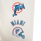 NFL MIAMI DOLPHINS RETRO CLASSIC MEN'S FLC SWEATPANT (EGGSHELL/ BLACK)