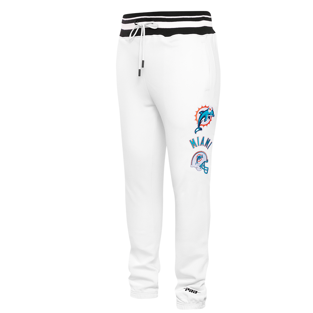 NFL MIAMI DOLPHINS RETRO CLASSIC PANTALON OUATÉ POUR HOMME (BLANC/NOIR)