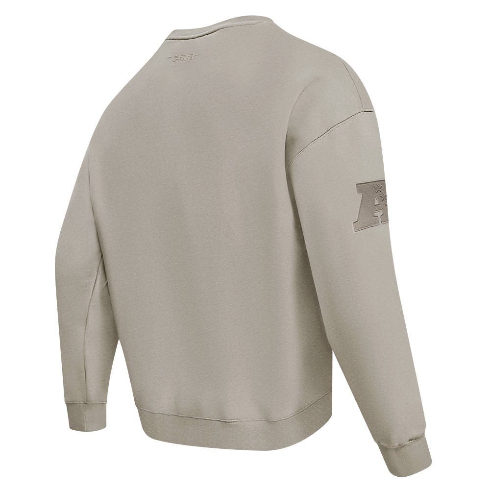 NFL MIAMI DOLPHINS NEUTRAL MEN'S DROP SHOULDER FLC CREWNECK (TAUPE)
