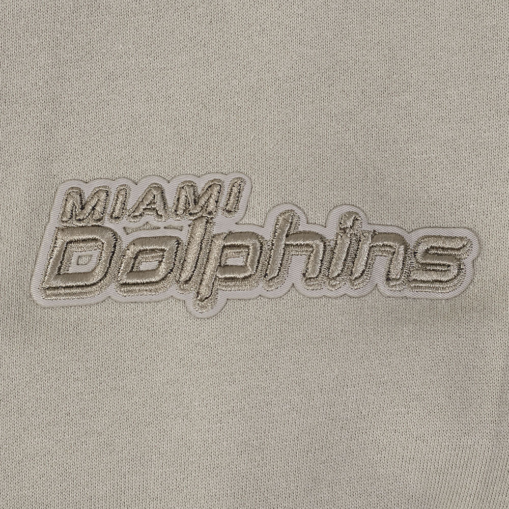 NFL MIAMI DOLPHINS NEUTRAL MEN'S DROP SHOULDER FLC CREWNECK (TAUPE)