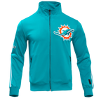 NFL MIAMI DOLPHINS CLASSIC MEN'S DK TRACK JACKET (TEAL)