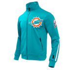 NFL MIAMI DOLPHINS CLASSIC MEN'S DK TRACK JACKET (TEAL)