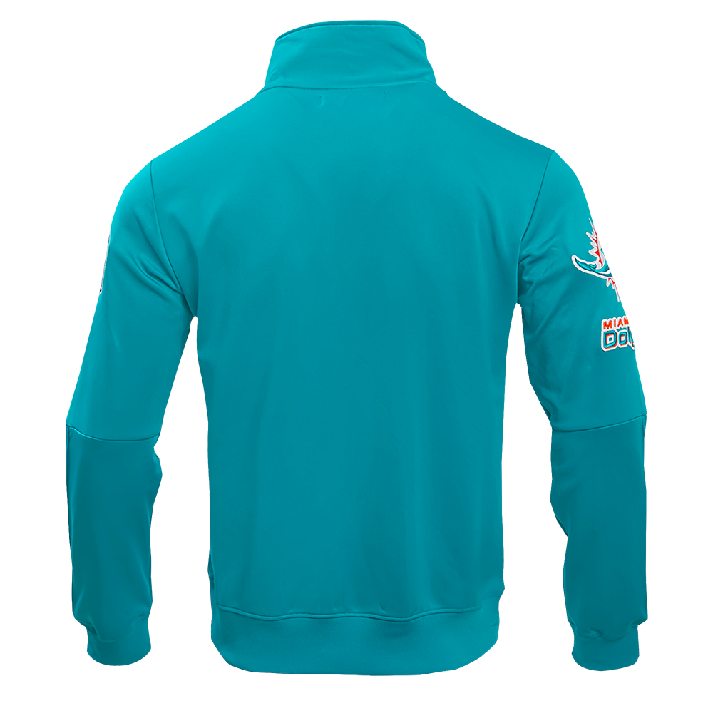 NFL MIAMI DOLPHINS CLASSIC MEN'S DK TRACK JACKET (TEAL)