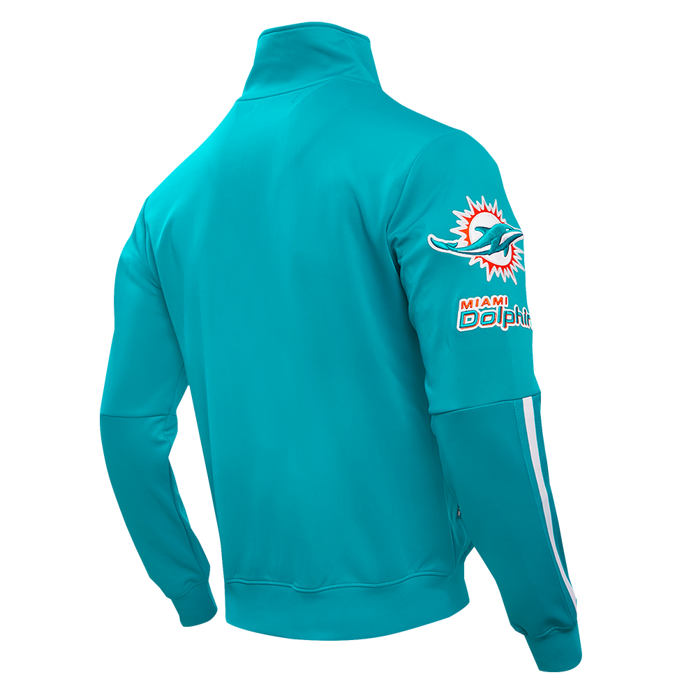 NFL MIAMI DOLPHINS CLASSIC MEN'S DK TRACK JACKET (TEAL)