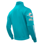 NFL MIAMI DOLPHINS CLASSIC MEN'S DK TRACK JACKET (TEAL)