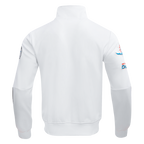 NFL MIAMI DOLPHINS CLASSIC VESTE D'ENTRAÎNEMENT EN MAILLE DOUBLE POUR HOMME (BLANC/NOIR)
