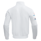 NFL MIAMI DOLPHINS CLASSIC VESTE D'ENTRAÎNEMENT EN MAILLE DOUBLE POUR HOMME (BLANC/NOIR)