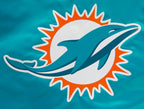 NFL MIAMI DOLPHINS BIG LOGO MEN'S SATIN JACKET (TEAL)