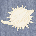 NFL MIAMI DOLPHINS VARSITY BLUES BLOUSON COLLÉGIAL EN DENIM POUR HOMME (DENIM/LIN)