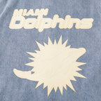 NFL MIAMI DOLPHINS VARSITY BLUES BLOUSON COLLÉGIAL EN DENIM POUR HOMME (DENIM/LIN)