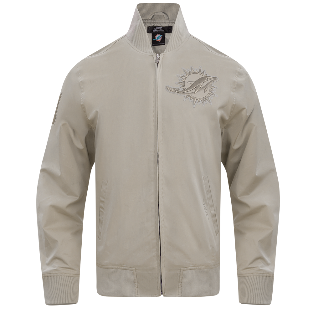 NFL MIAMI DOLPHINS NEUTRAL MEN'S  TWILL JACKET (TAUPE)