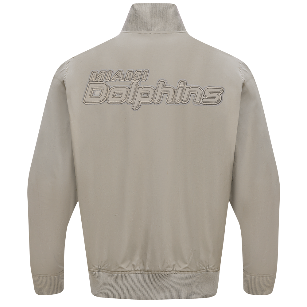 NFL MIAMI DOLPHINS NEUTRAL MEN'S  TWILL JACKET (TAUPE)