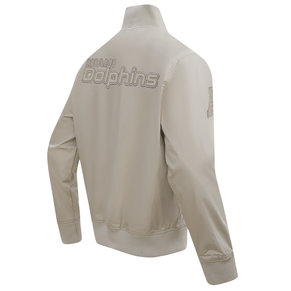 NFL MIAMI DOLPHINS NEUTRAL MEN'S  TWILL JACKET (TAUPE)