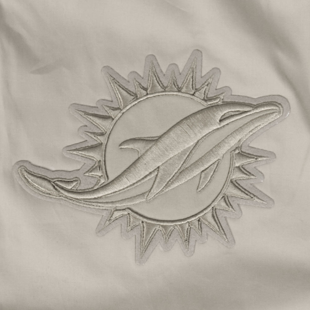NFL MIAMI DOLPHINS NEUTRAL MEN'S  TWILL JACKET (TAUPE)
