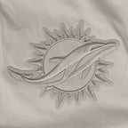 NFL MIAMI DOLPHINS NEUTRAL MEN'S  TWILL JACKET (TAUPE)