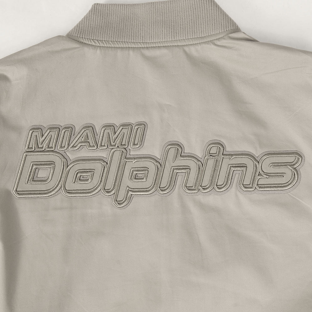 NFL MIAMI DOLPHINS NEUTRAL MEN'S  TWILL JACKET (TAUPE)