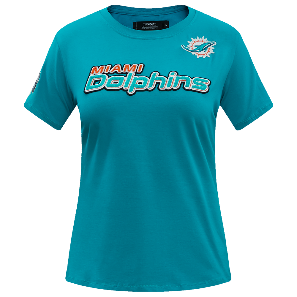 NFL MIAMI DOLPHINS CLASSIC T-SHIRT AJUSTÉ À MANCHES COURTES POUR FEMME (SARCELLE)