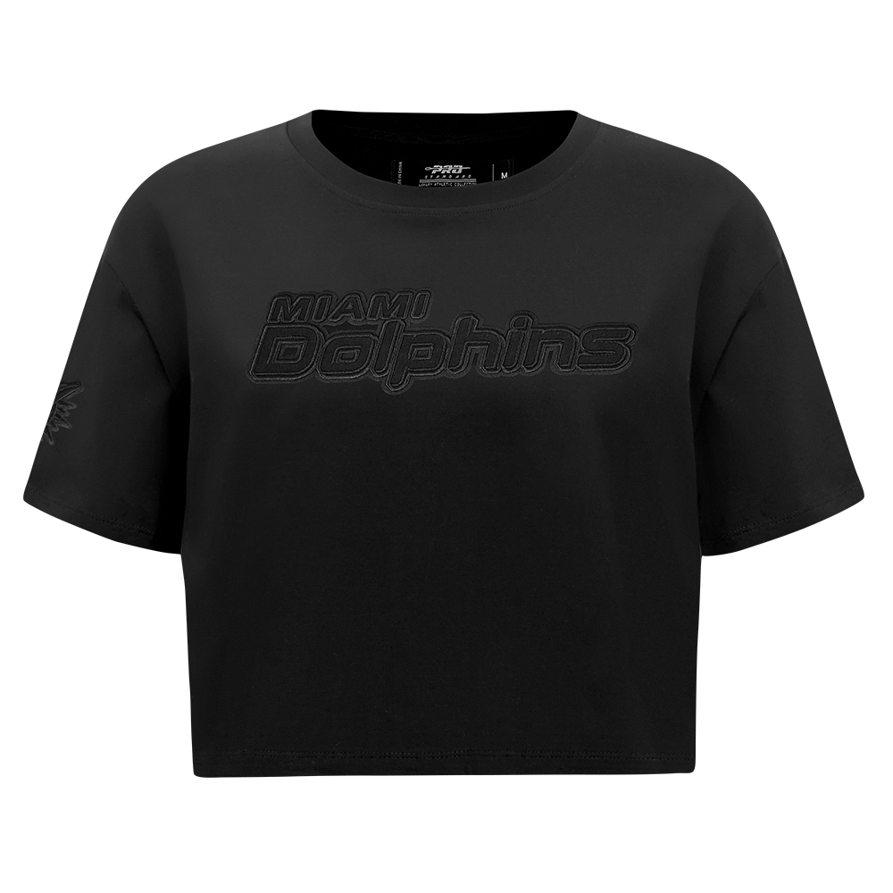 NFL MIAMI DOLPHINS NEUTRAL T-SHIRT À COUPE CARRÉE POUR FEMME (NOIR)