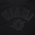 NFL MIAMI DOLPHINS TRIPLE BLACK WOMEN'S FLC CREWNECK (TRIPLE BLACK WOMEN'S)