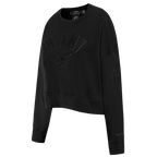 NFL MIAMI DOLPHINS TRIPLE BLACK WOMEN'S FLC CREWNECK (TRIPLE BLACK WOMEN'S)