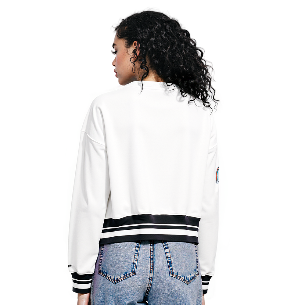 NFL MIAMI DOLPHINS RETRO CLASSIC WOMEN'S CREWNECK (WHITE/BLACK)