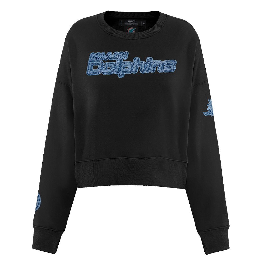 NFL MIAMI DOLPHINS VARSITY BLUES CHANDAIL À COL ROND POUR FEMME (NOIR)