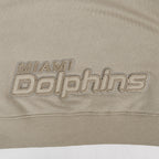 NFL MIAMI DOLPHINS NEUTRAL CHANDAIL À CAPUCHON COURT EN MOLLETON (TAUPE)