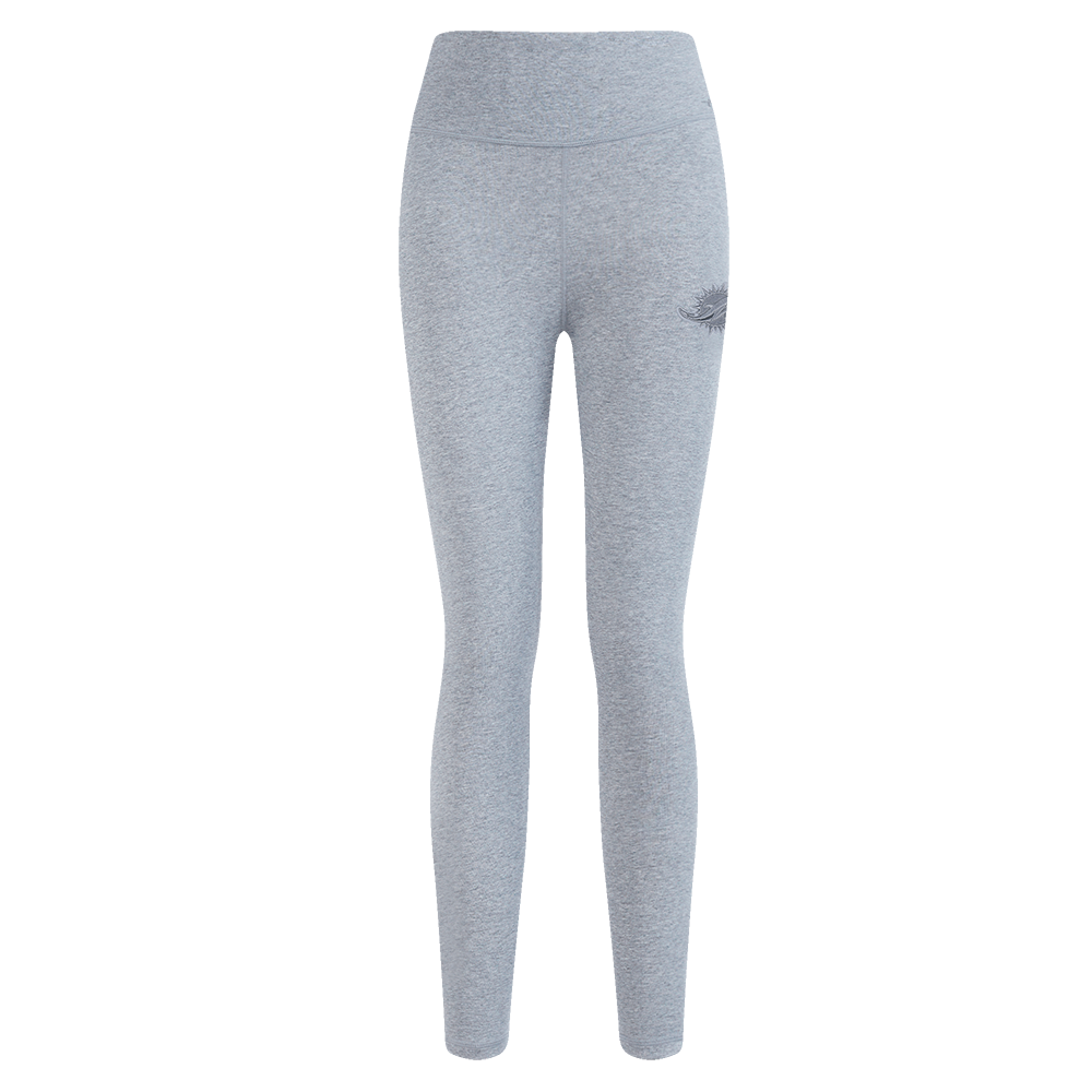 NFL MIAMI DOLPHINS NEUTRAL HIGH WAIST JERSEY LEGGING (DARK HEATHER GRAY)