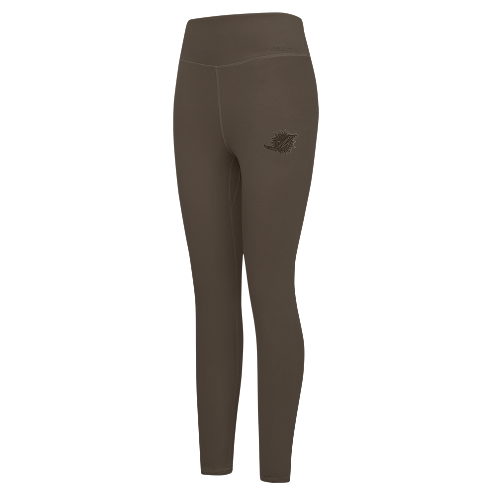 NFL MIAMI DOLPHINS NEUTRAL HIGH WAIST JERSEY LEGGING (DARK TAUPE)