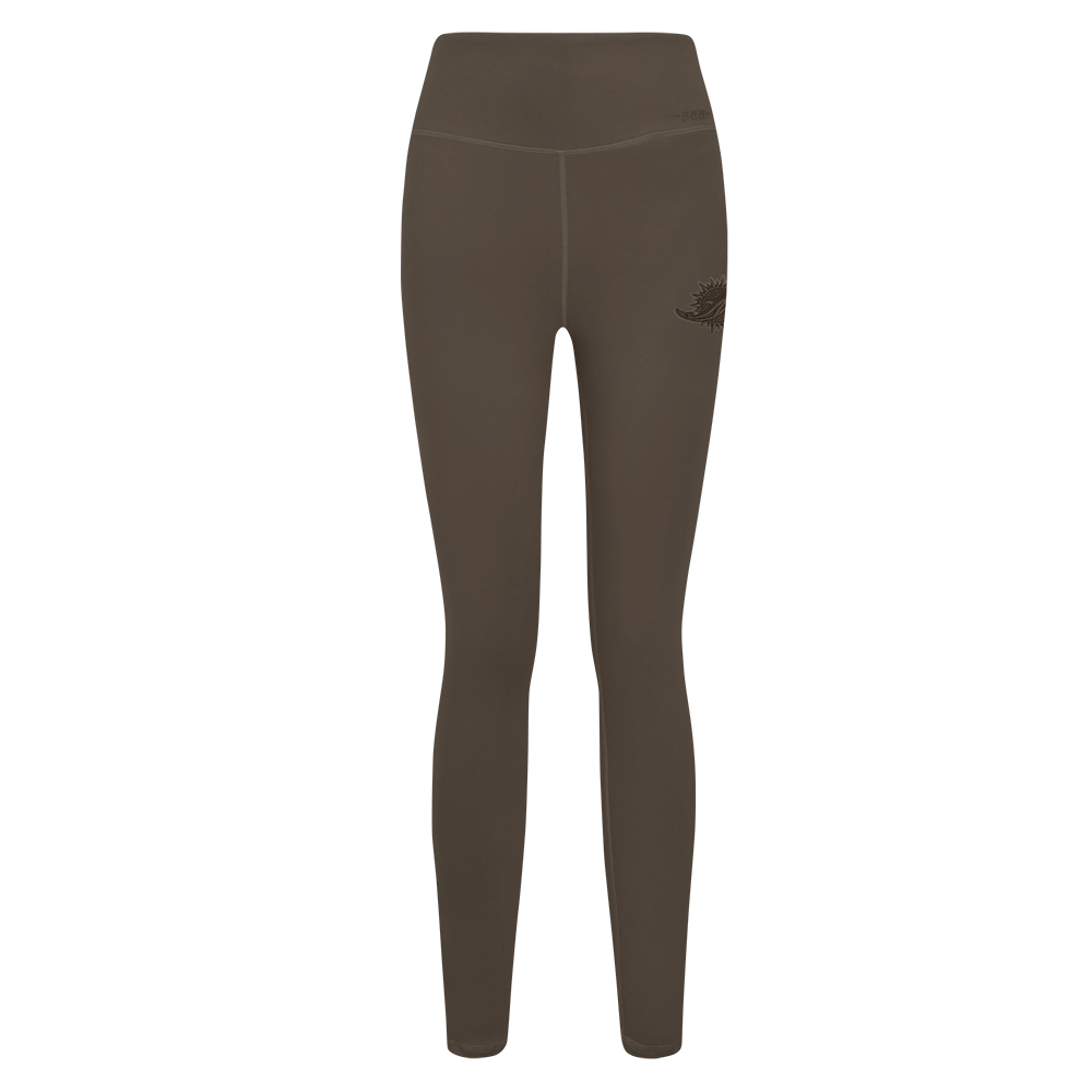 NFL MIAMI DOLPHINS NEUTRAL HIGH WAIST JERSEY LEGGING (DARK TAUPE)