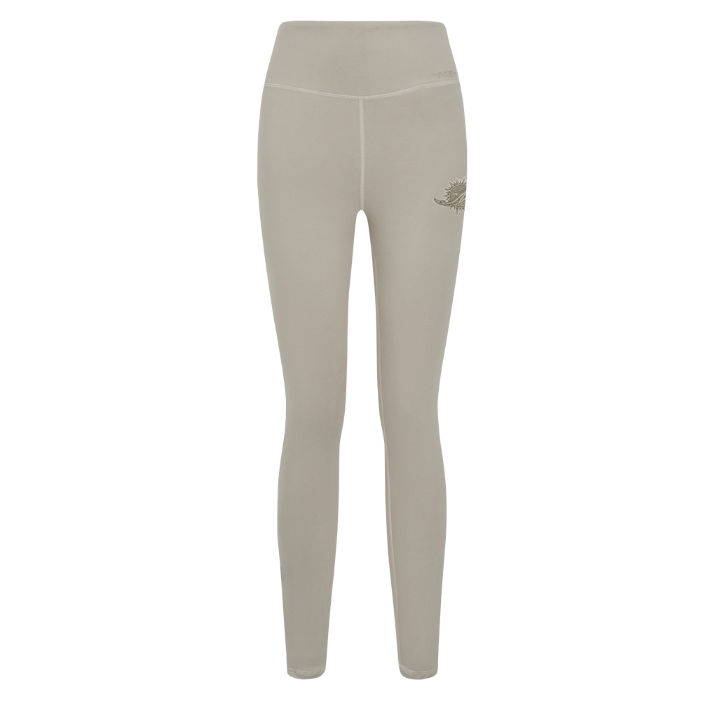 NFL MIAMI DOLPHINS NEUTRAL HIGH WAIST JERSEY LEGGING (TAUPE)
