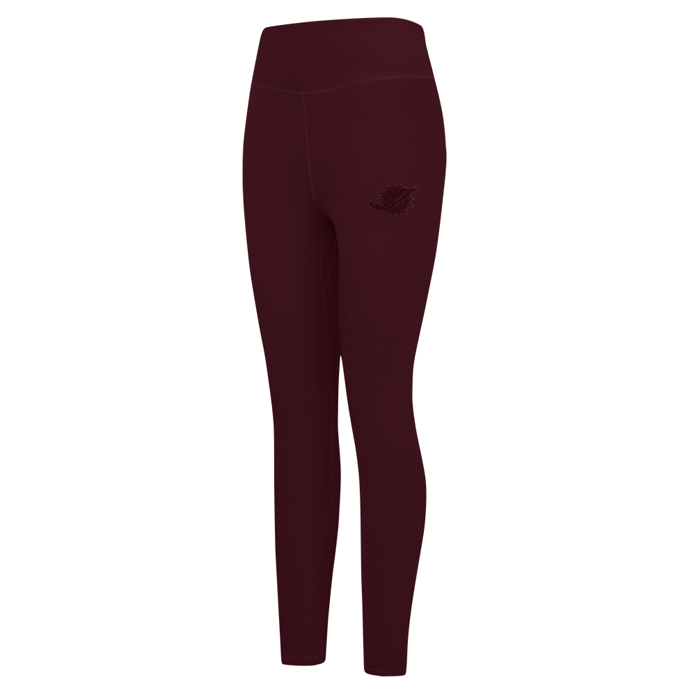 NFL MIAMI DOLPHINS NEUTRAL HIGH WAIST JERSEY LEGGING (WINE)