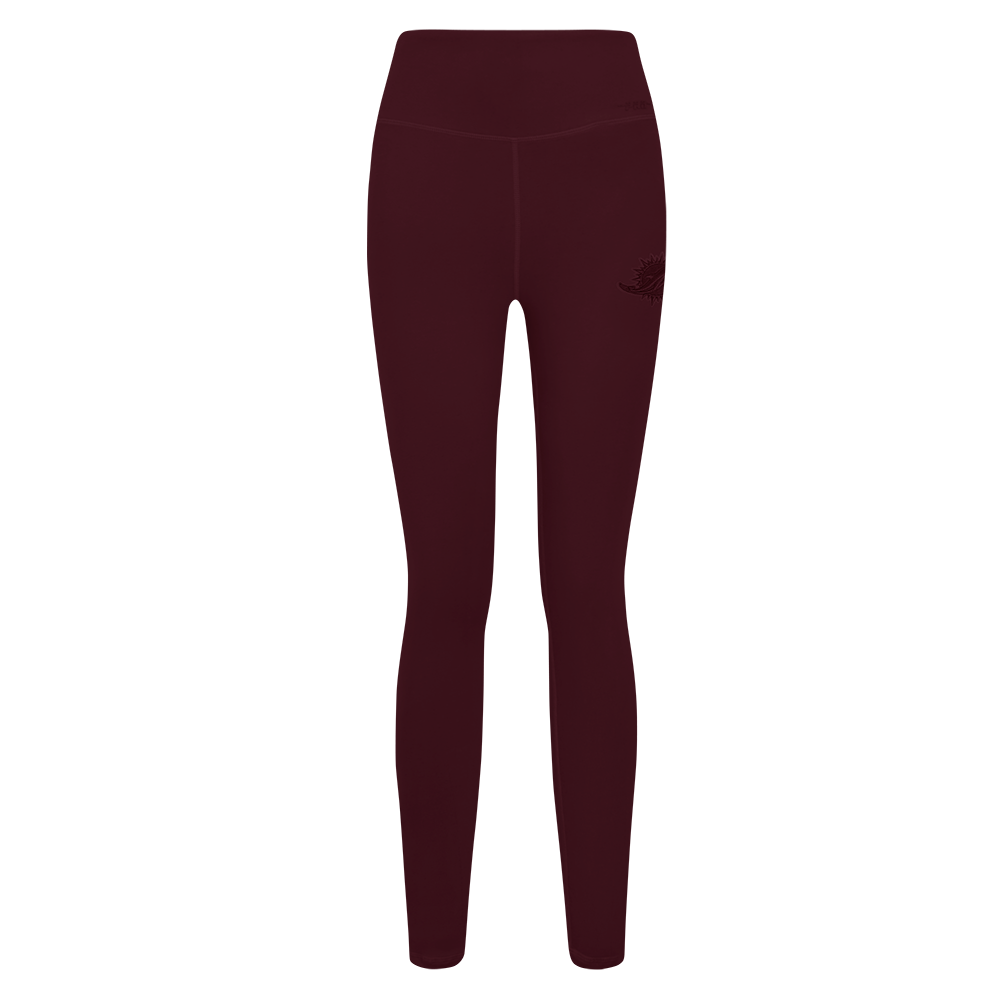 NFL MIAMI DOLPHINS NEUTRAL HIGH WAIST JERSEY LEGGING (WINE)