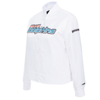 NFL MIAMI DOLPHINS CLASSIC BLOUSON EN SATIN POUR FEMME (BLANC)
