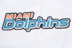 NFL MIAMI DOLPHINS CLASSIC BLOUSON EN SATIN POUR FEMME (BLANC)