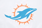 NFL MIAMI DOLPHINS CLASSIC BLOUSON EN SATIN POUR FEMME (BLANC)